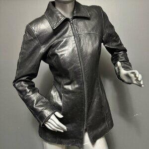 Danier Genuine Leather Longline Fitted Jacket